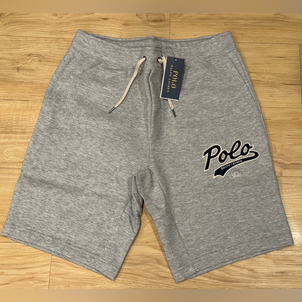 Polo Ralph Lauren Men’s Double Knit Stitched Pony Tech Sweat Shorts Gray NWT S
